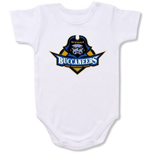 East Tennessee State Buccaneers Baby Bodysuit Creeper #01